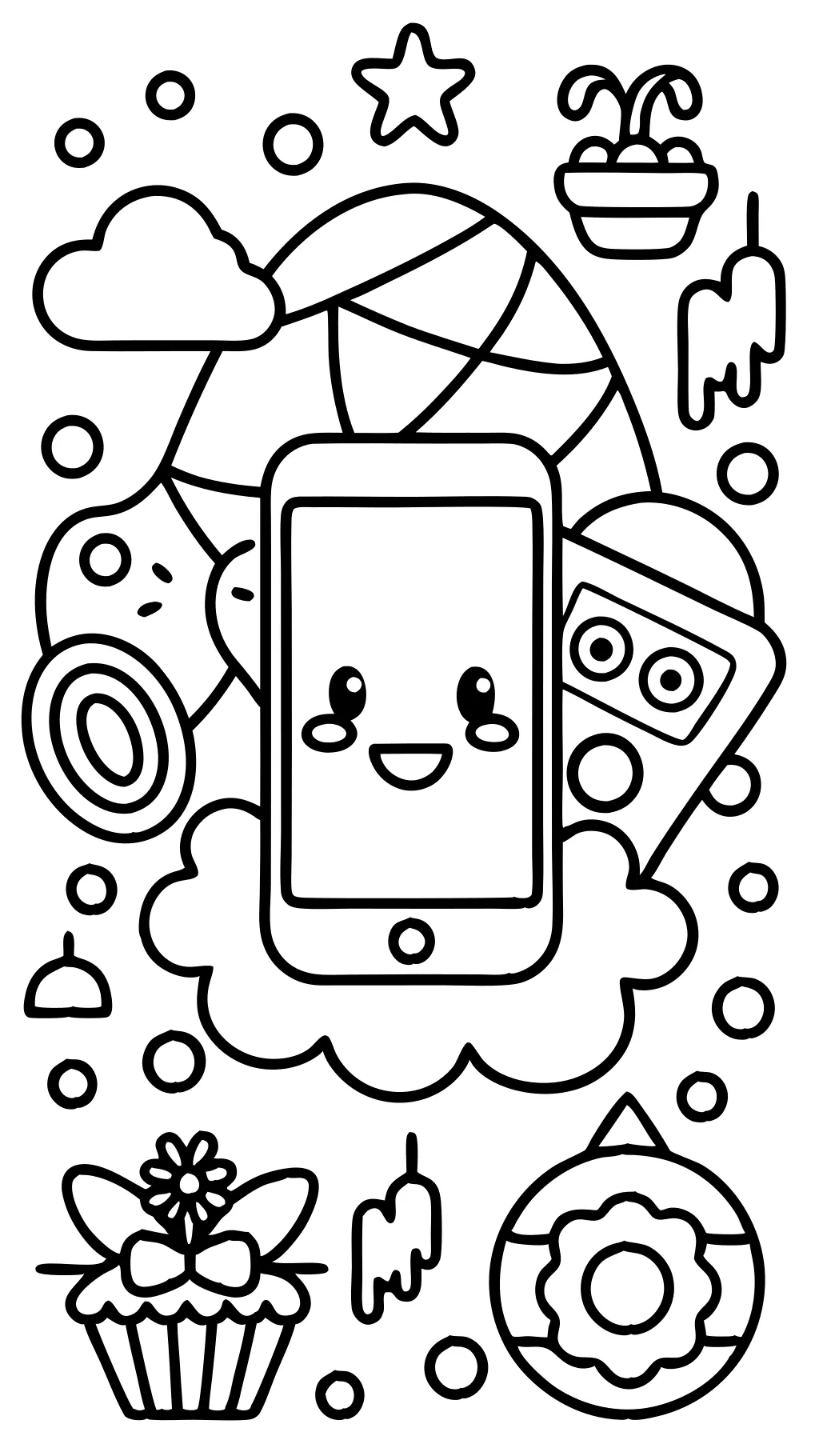 coloring pages cell phone